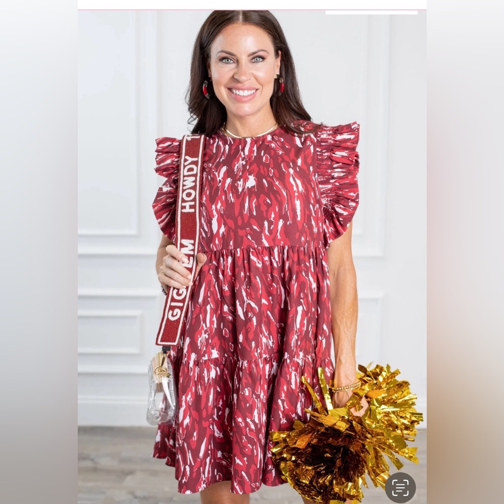 NWT Michelle McDowell Game Day Maroon White Size Small